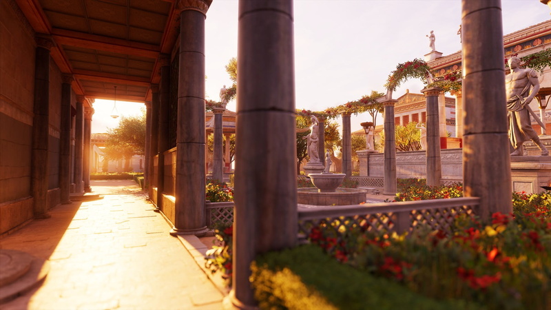 the past, Assassins Creed: Origins, footpath, architecture, history, flowering plant, Assassins Creed, video games, 1080P, the way forward, built structure