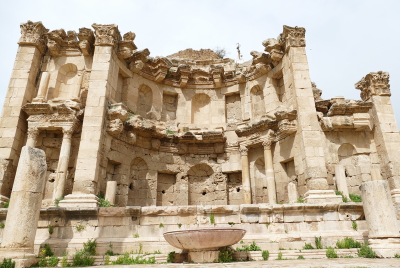 5K, history, ancient civilization, outdoors, jerash, architectural column, pillar, no people, nature, temple, architecture, old ruin, low angle view, day