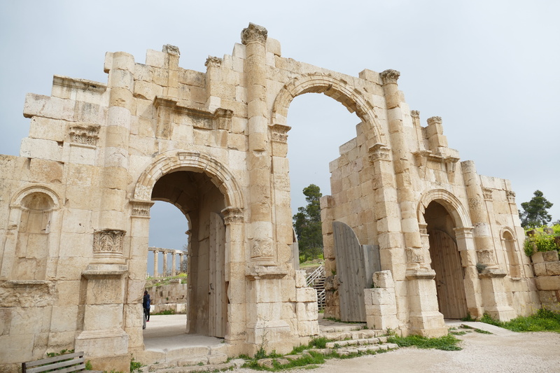 input, architecture, clear sky, antiquity, built structure, ancient civilization, goal, pillar, sky, jordan, outdoors, portal, travel, architectural column