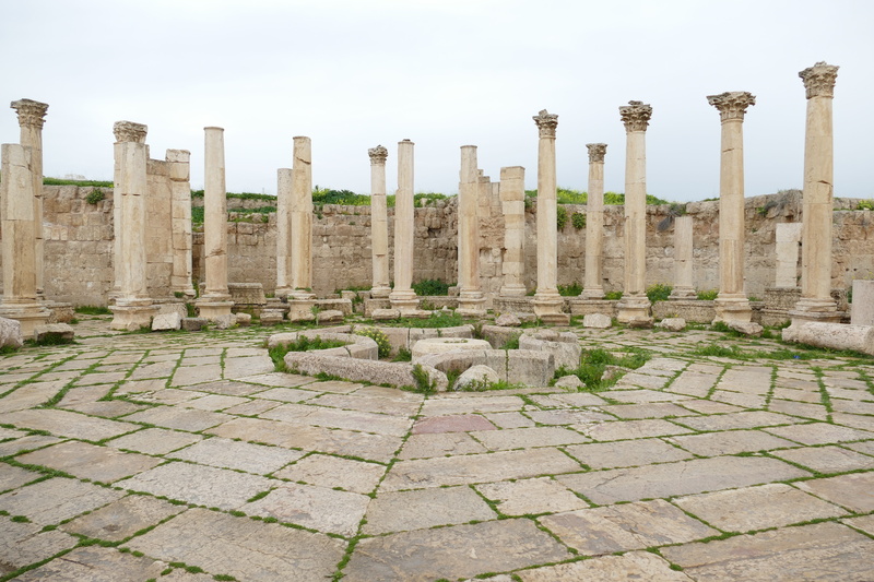 nature, day, paving stone, damaged, old ruin, ancient, temple, jordan, the past, ruined, ruin, stone, 5K, decapolis, old, jerash, architectural column