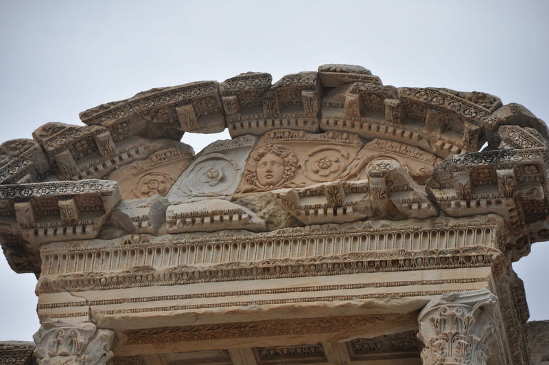 tourism, old, travel destinations, archaeology, history, ephesus, ruined, efes, day, sky, low angle view, architecture, place of worship, ephesus domitian gate