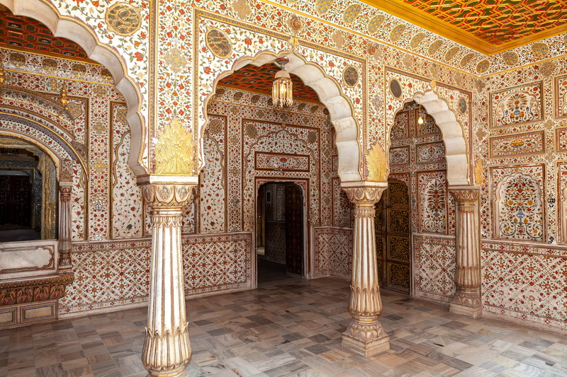 the past, design, bikaner, tourist attraction, no people, city palace, india, ornament, indoors, places of interest, junagarh, history, architectural feature