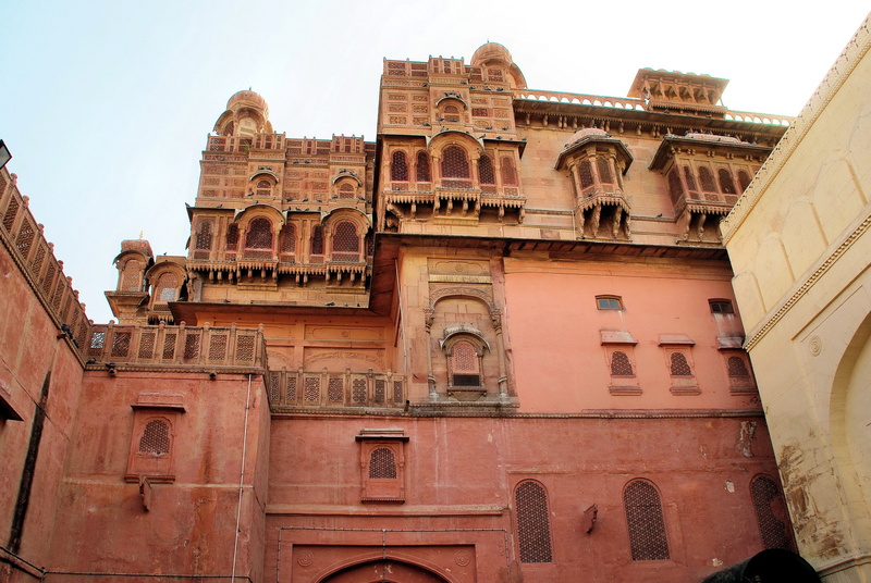 travel, india, nature, city, the past, fort, junagarh, no people, outdoors, building exterior, ancient, sky, low angle view, window, built structure, rajastan