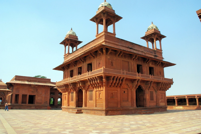 clear sky, fahtepur sikri, city, sunlight, religion, Palace, day, India, no people, Rajastan, place of worship, built structure, architecture, belief, gold colored