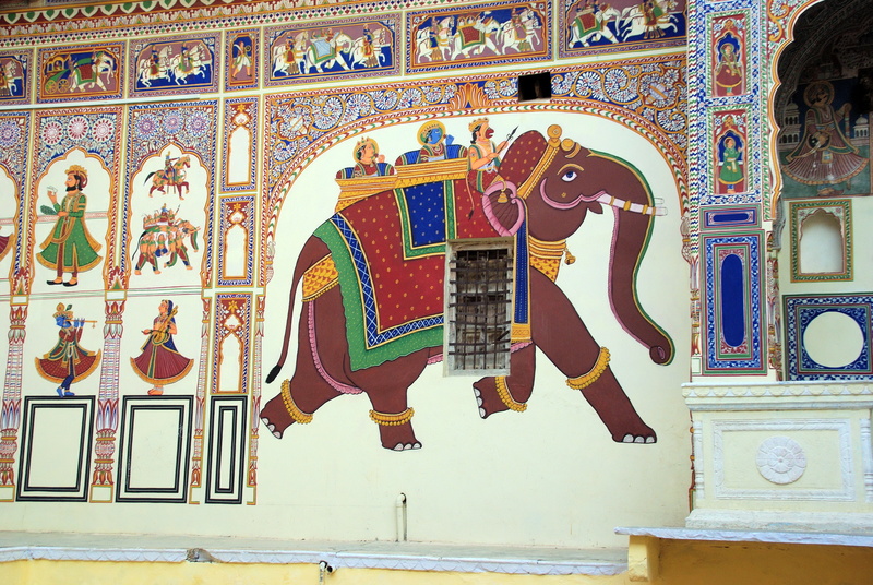 pattern, paintings, built structure, 4K, india, design, architecture and art, representation, multi colored, no people, rajastan, place of worship, religion