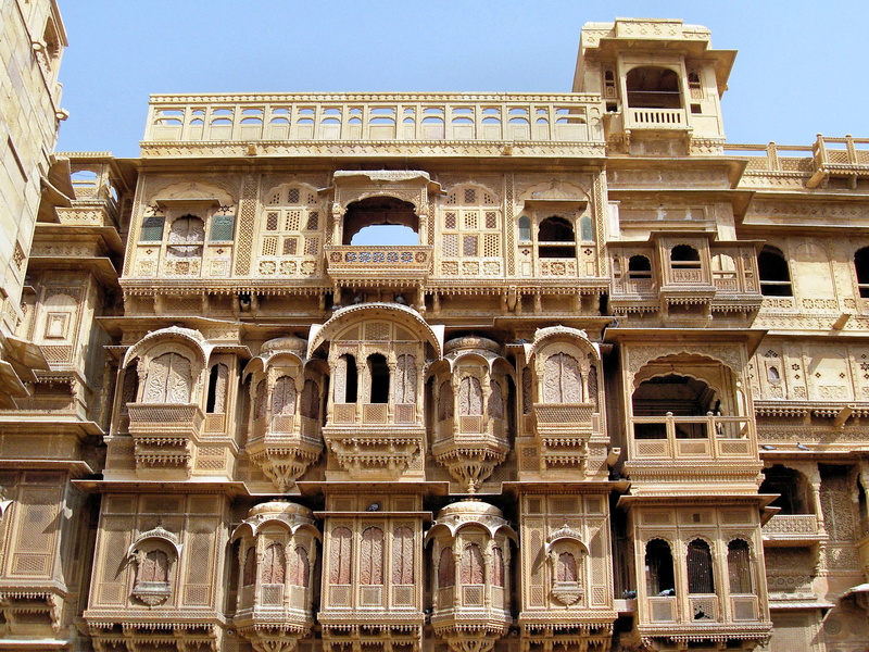 built structure, the past, sky, history, ancient history, no people, arch, travel, ancient civilization, jaisalmer, sunlight, archaeology, nature, ancient