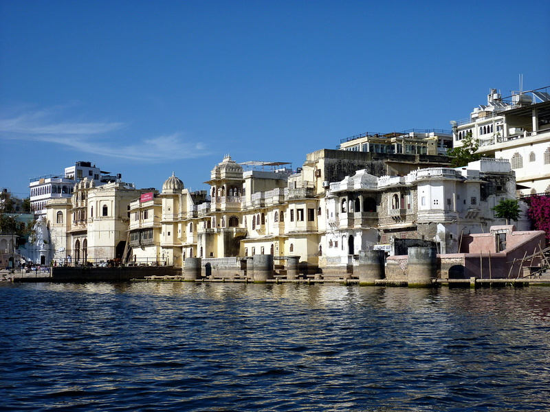 clear sky, Udaipur, built structure, radjastan, copy space, city, no people, building, nautical vessel, India, sky, architecture, cityscape, outdoors, blue