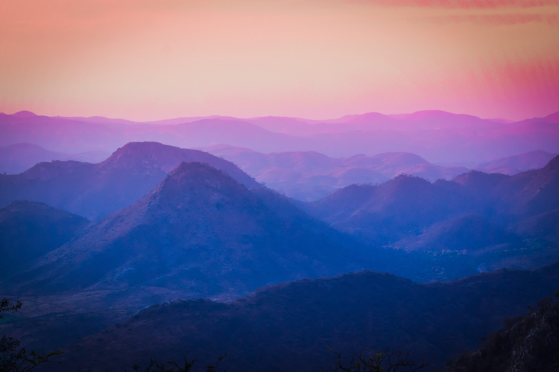 4 00am, vacation, twilight, 5K, orange sky, fog, mountain, dawn, purple, sunrise, mountains, no people, nature, pink sky, mountain peak, digital, natural