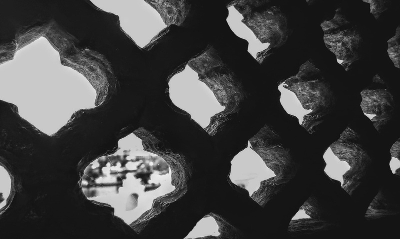 no people, 2K, black shades, day, shape, nature, close-up, grills, udaipur, india, detail, clear sky, indoors, built structure, design, digital composite