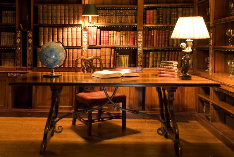 light, studying, seat, old-fashioned, learning, retro Styled, TABLE, ROOM, wooden, SHELVES, 4K, wood - Material, no People, flooring, people, brown, education