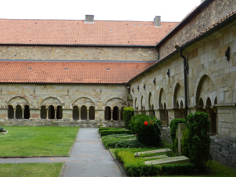 cemetery, arch, footpath, germany, christianity, built structure, arched, day, history, rhaeto romanic, building, grass, religion, no people, window, faith