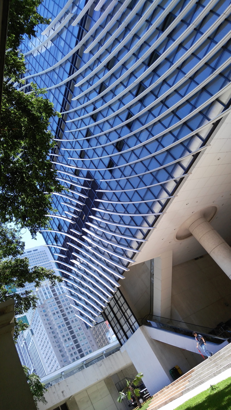 building exterior, architecture, building, nature, college, glass - material, reflection, de la salle university, modern, low angle view, tall - high, philippines