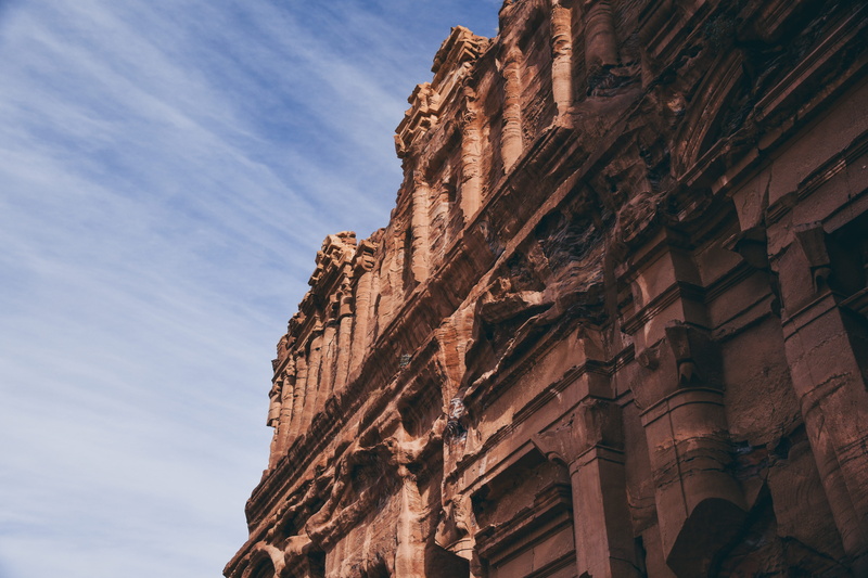 soil, pillar, temple, wall, building, ruined, cloud - sky, column, apartment, ancient, no people, travel destinations, concrete, day, petra, the past, nature