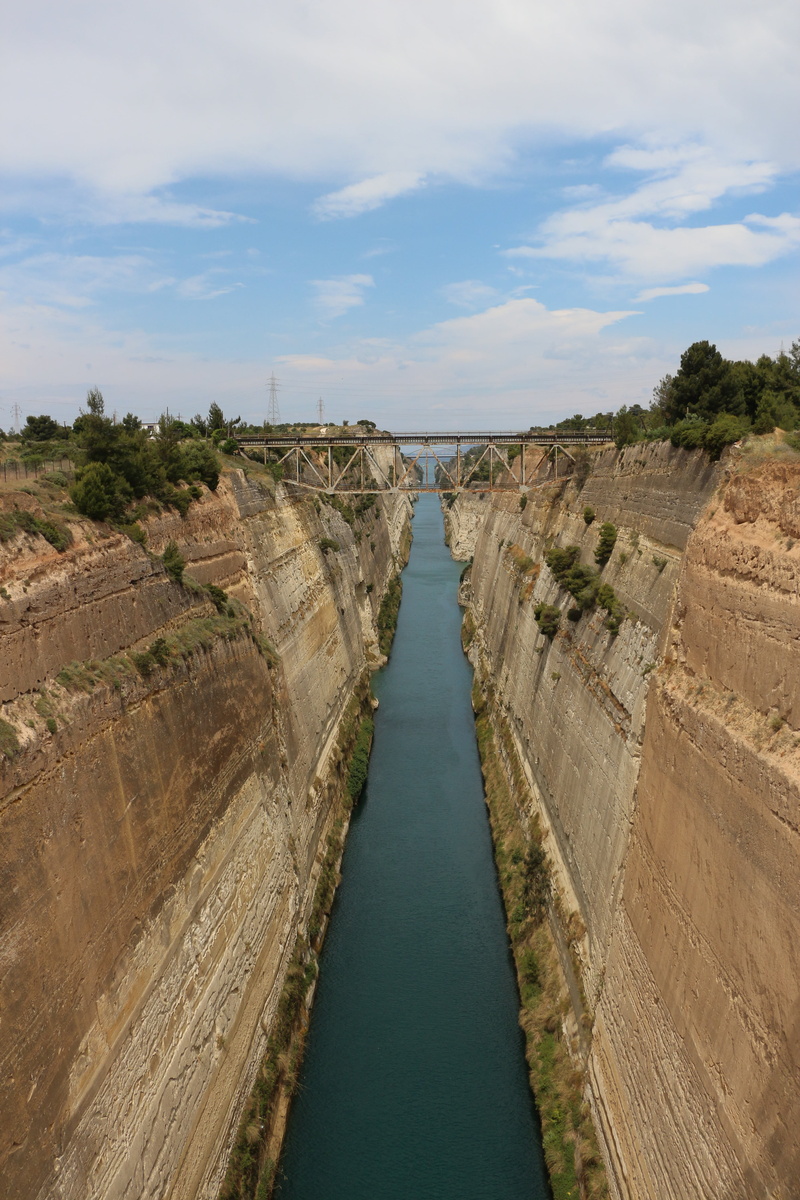 tranquility, corinth canal, waterway, architecture, channel, sky, water, corinth, no people, plant, 5K, day, cloud - sky, scenics - nature, ships, non-urban scene