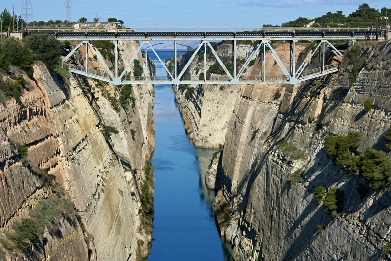 fuel and power generation, korinth canal, canal, 2K, corinth, no people, the corinth canal, river, korinth, bridge - Man Made Structure, connection, nature