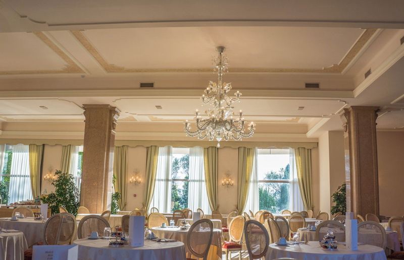food, ceiling, eating, home interior, dining, crystal, restaurant, antique, culture, hotel, window, villa cortine palace, place setting, drink, home showcase interior