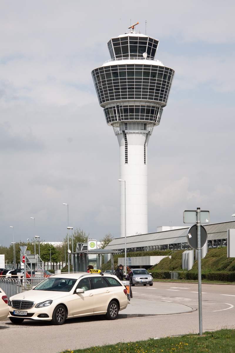 outdoors, control tower, fuel and power generation, international, travel, building exterior, land vehicle, car, road, transportation, luxury, munich, street