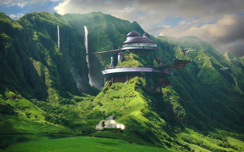 tower, control, background, trees, forest, 1080P