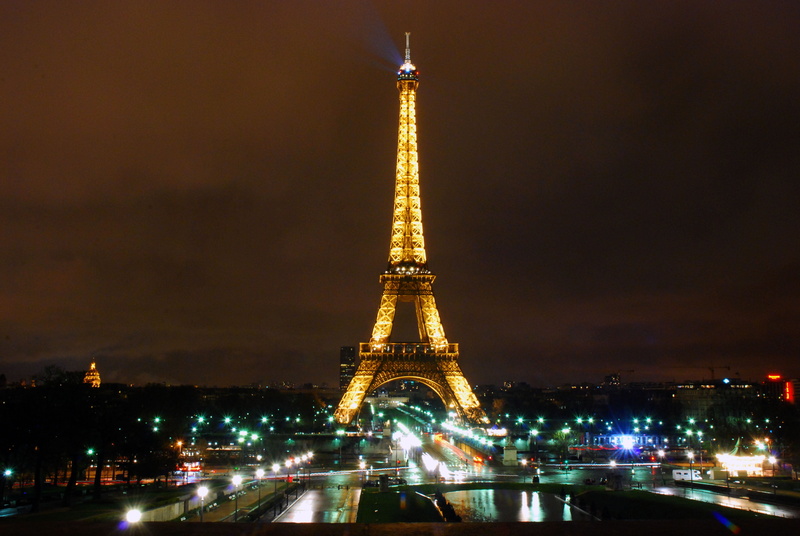 Night, Night Light, Capital Cities, Rain, Eiffel, Paris - France 