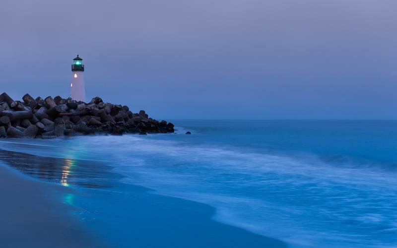 tower, building exterior, horizon over water, protection, beauty in nature, guidance, no people, security, horizon, water, nature, direction, desktop   download nature pics 1920x1200
