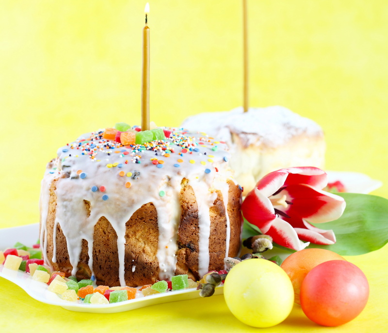 Holidays, Cakes, Sweets, Eggs, Easter, Cake, 4K, Food, Tulip, Candles