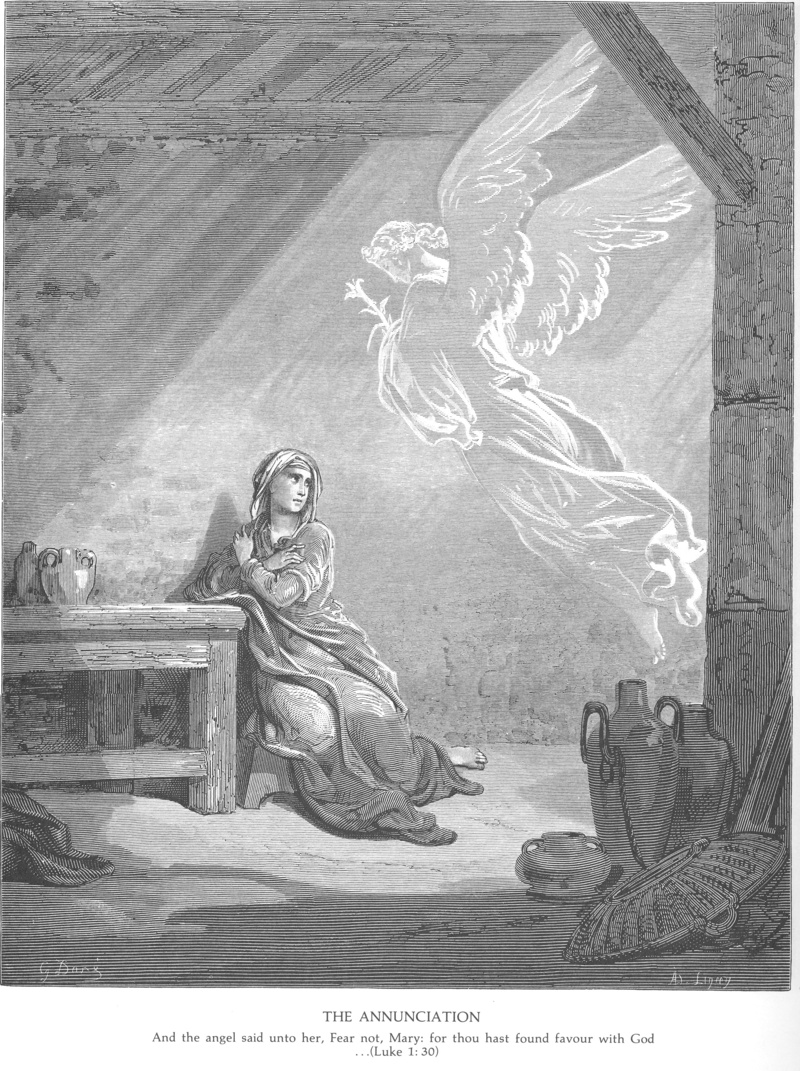 monochrome, 2K, Christianity, lithograph, angel, Virgin Mary, Holy Bible