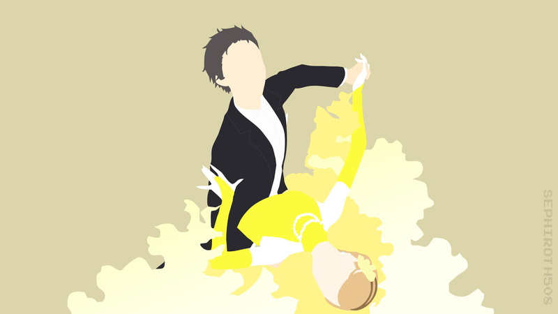 adult, Ballroom e Youkoso, Fujita Tatara, nature, map, yellow, motion, splashing, white background, side view, 4K, colored background, creativity, standing