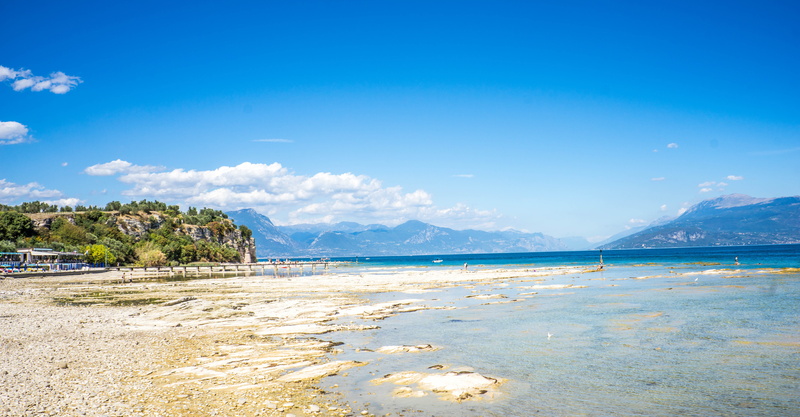 5K, sand, Lake Garda, italy, land, bay, summer, mountain, beauty in nature, Sirmione, no people, view, lagoon, scenic, scenics, landscape, nature, travel destinations