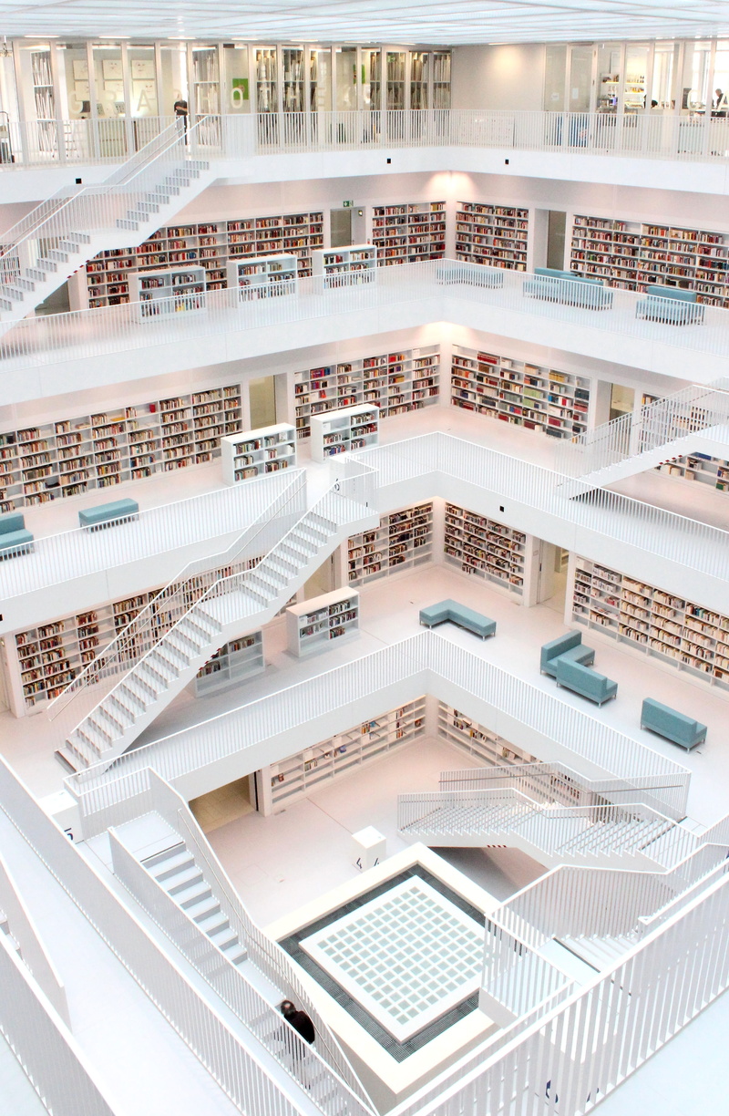 4K, railing, pattern, stairs, no people, publication, book, bookshelf, day, knowledge, study, indoors, balcony, building, shelf, steps and staircases