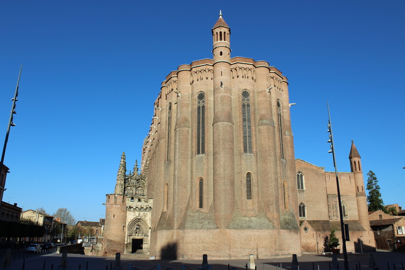 albi, christianity, worship, tourism, the past, choir, sky, saint, cathedral, travel destinations, cécile, no people, blue, organ, history, religion, place of worship