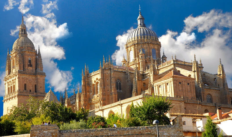 built structure, cloud - sky, building, architecture, no people, dome, government, plant, travel destinations, travel, belief, city, sky, concrete, The Cathedral Of Salamanca