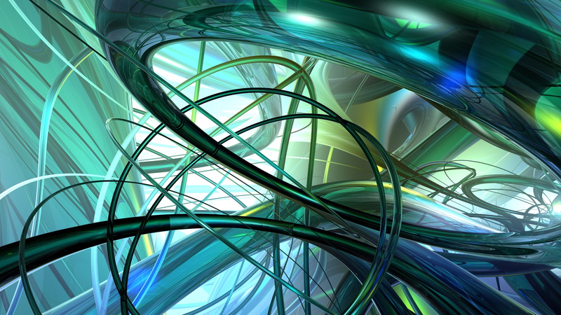 fractal, glass - material, full frame, green color, graphics, illuminated, abstract, 8k, digital art, connection, abstract art, 8K, backgrounds, 3d, curve