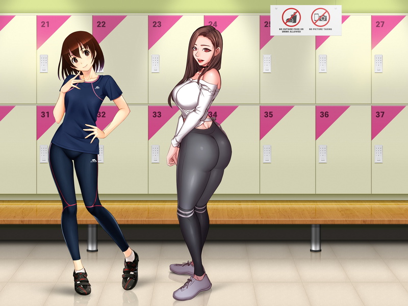 locker room, anime girls, 4K