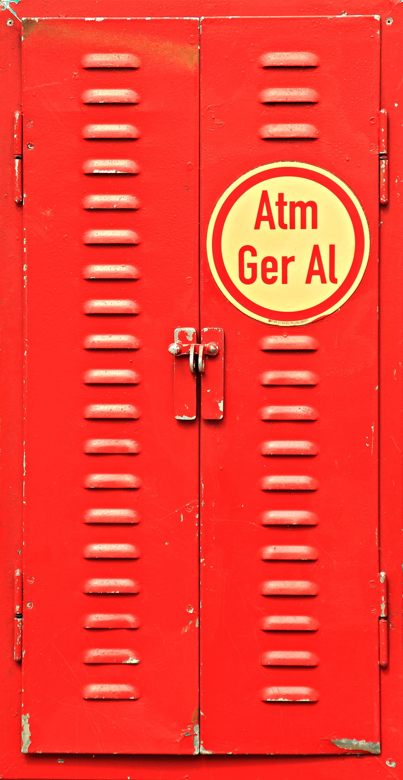 security, locker, full frame, 4K, locker room, old, communication, sign, sheet metal, door, steel, lock, air vents, day, antique, close-up, protection