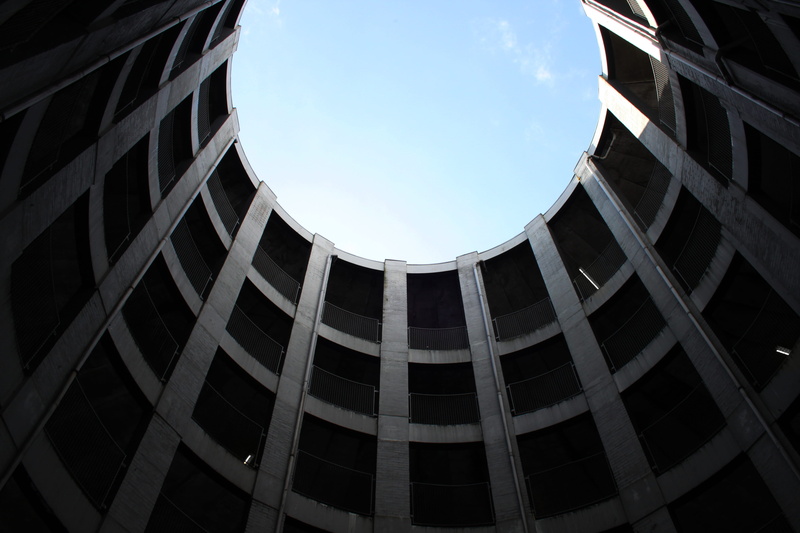 design, shape, building, grey, round, no people, black, industry, photo, modern, sky, aarhu, view, cloud - sky, worm, circle, gray, architecture, angle
