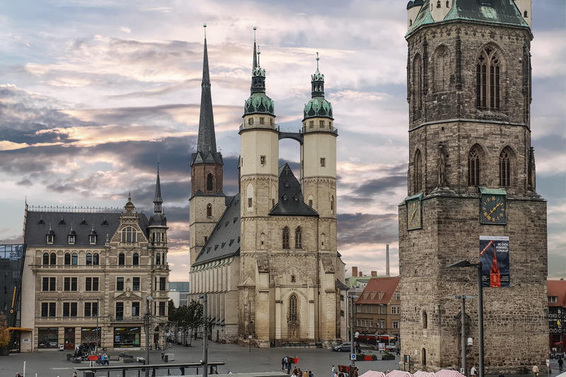 history, market church, belief, red tower, st marys church, place of worship, building, landmark, faith, saxony-anhalt, 4K, religion, our love women, home-storm