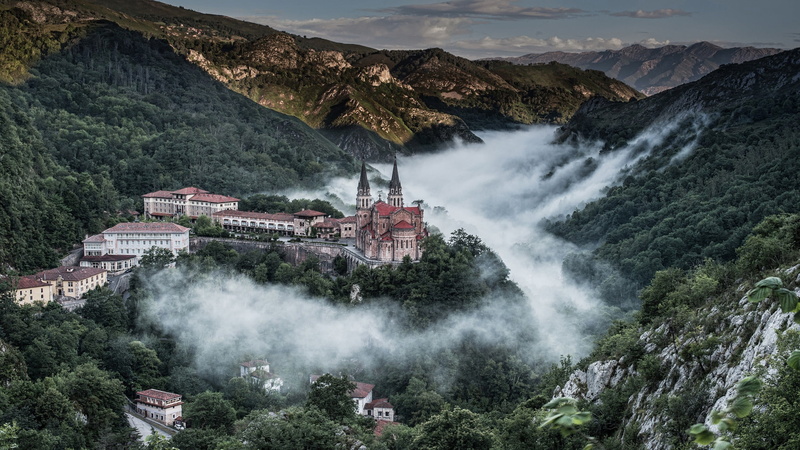 outdoors, building, travel, plant, monastery, travel Destinations, building Exterior, hill, scenics - nature, forest, famous Place, europe, old, mountain range