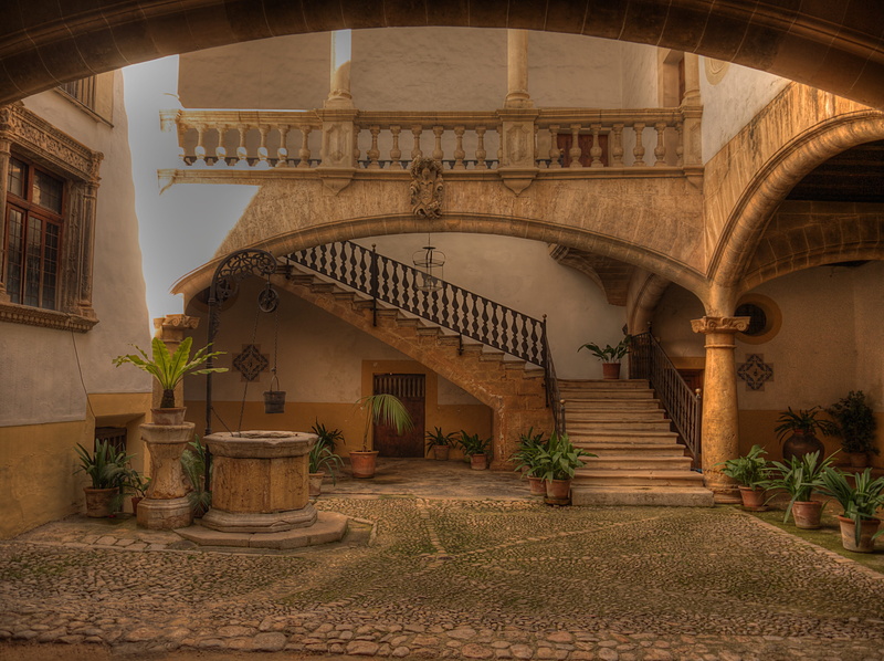religion, arched, spain, built Structure, the past, green leaf, no People, leaf, building, luxury, homes, plants, history, place of worship, stairs, architecture And Buildings