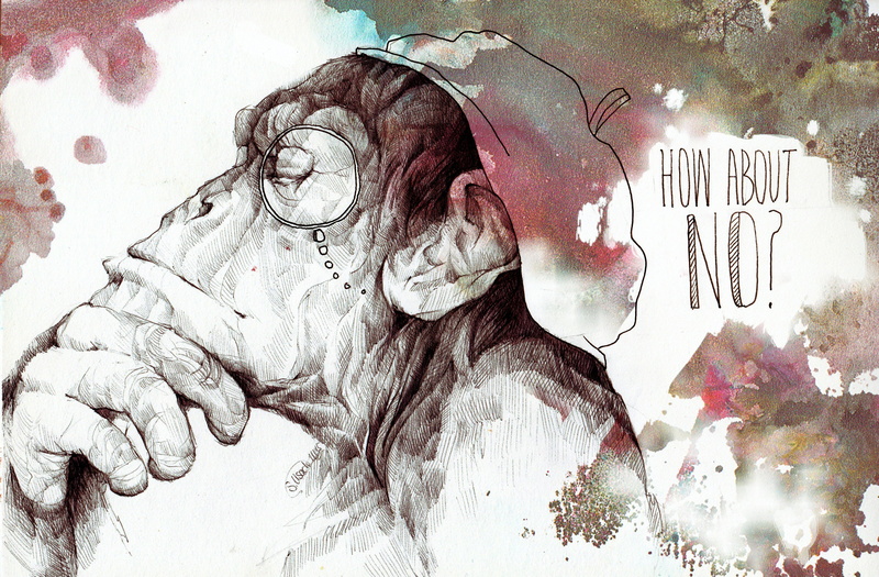watercolor, 2K, questions, monkey