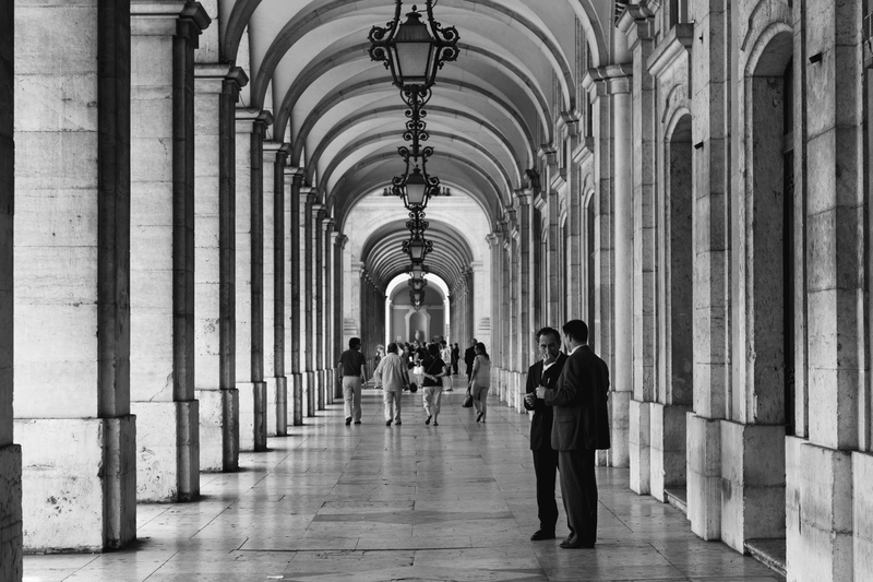 people, building, the way forward, the past, group of people, arcade, inside, flooring, colonnade, direction, walking, indoors, corridor, daylight, architectural column