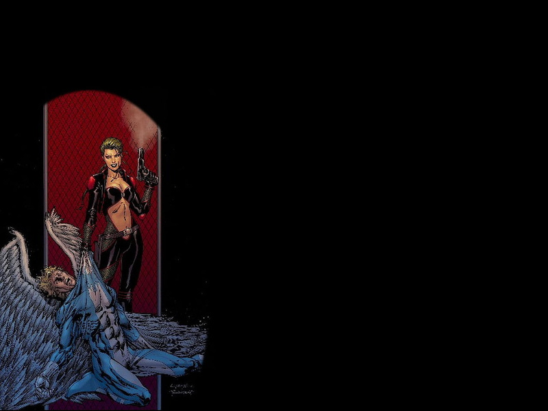 illustration, comics, pistol, 720P, woman, angel, excalibur, hd, holding