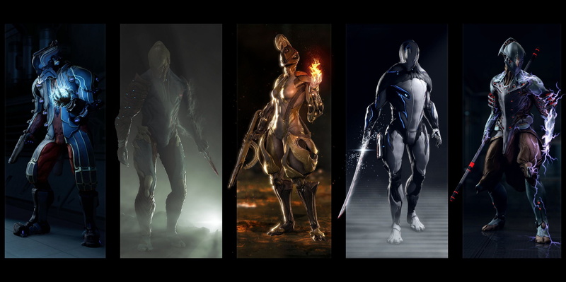weapons, costume, game, Amber, ember, suits, warframe, ash, Excalibur, 2K, Volt, warriors, voban, Vauban