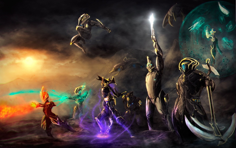 Warframe, 1080P, digital art, science fiction, video game art, Excalibur (Warframe), video games