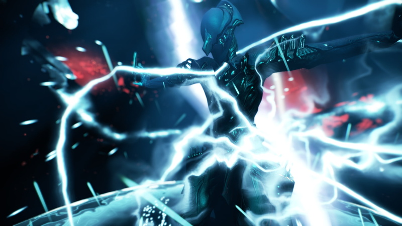 1080P, illuminated, abstract, lightning, Volt (Warframe), night, blue, nature, light - natural phenomenon, full frame, selective focus, backgrounds, close-up