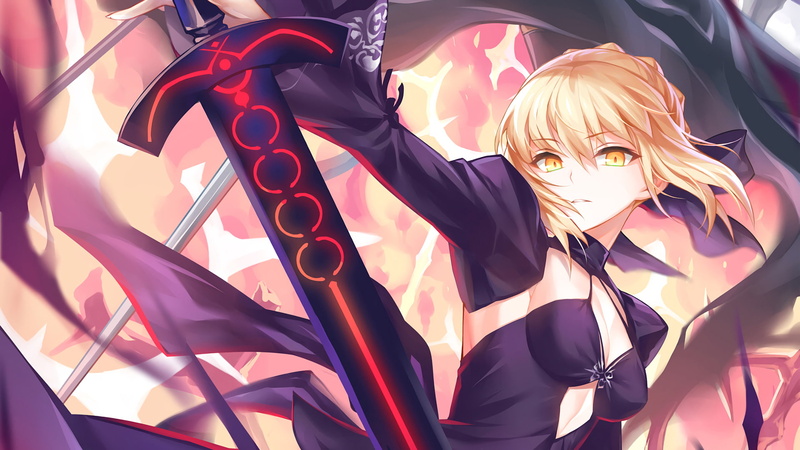 1080P, Fate Series, fate, character, Saber Alter, excalibur, Fate/Grand Order, digital, saber, anime, Saber (Fate Series)
