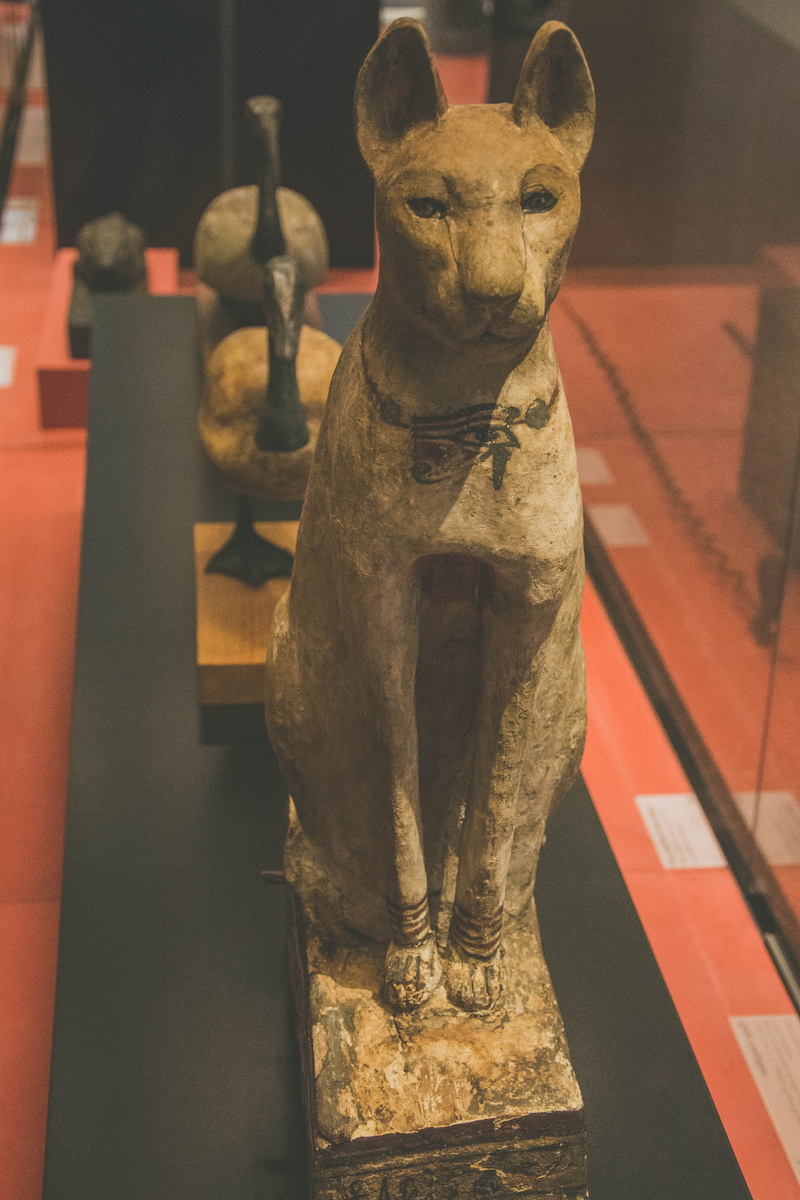 plywood, egyptian cat, archaeology, cat, statue, wood, one animal, pets, sphere, animal themes, representation, canine, black cat, no people, pet, art