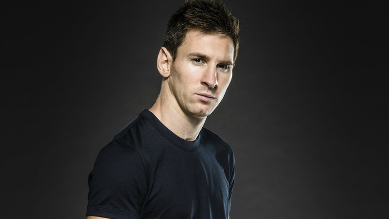 football, shirt, man, crew, neck, t, 4K, black, wearing, 4k, Lionel Messi, soccer, The best players 2016