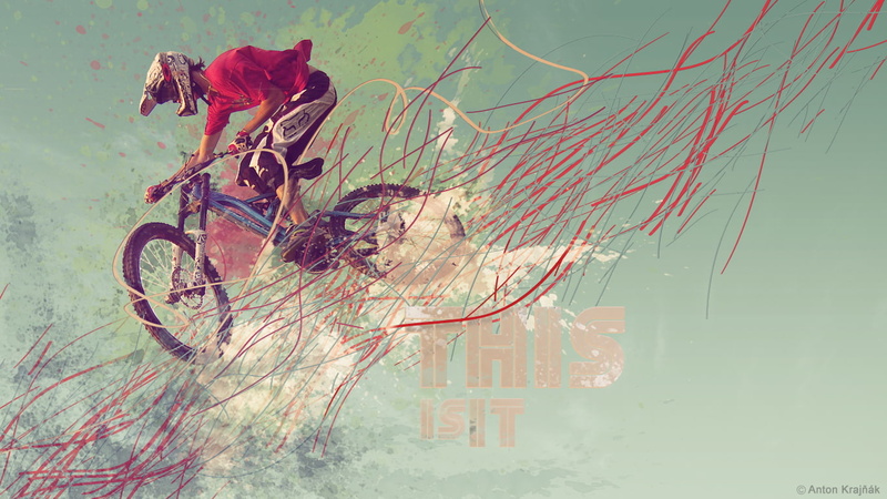tree, no people, bicycle, 720P, travel, reflection, motor vehicle, typography, biker, water, digital art, day, stationary, plant, red, nature, sky, transportation