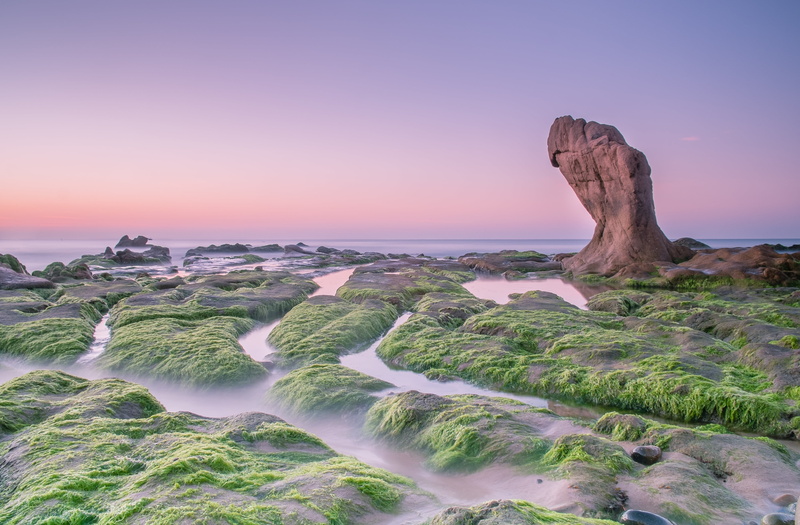 bottom, beauty in nature, thuan viet nam war, large, water, scenics - nature, coastline, scenery, long exposure, rock, sunrise, the sea, no people, natural beauty