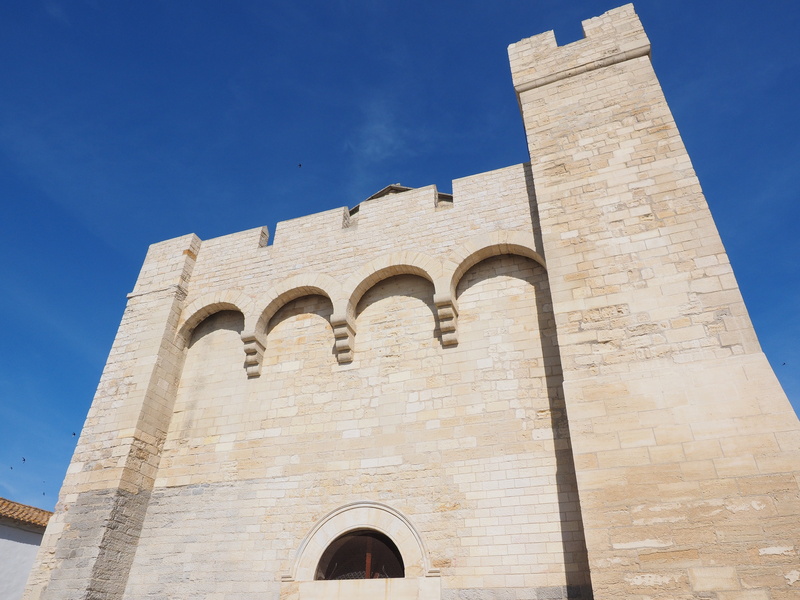the past, monument, blue, architecture, nature, camargue, bouches-du-rhône, place of pilgrimage, pilgrimage site, low angle view, church roof, arch, catholic